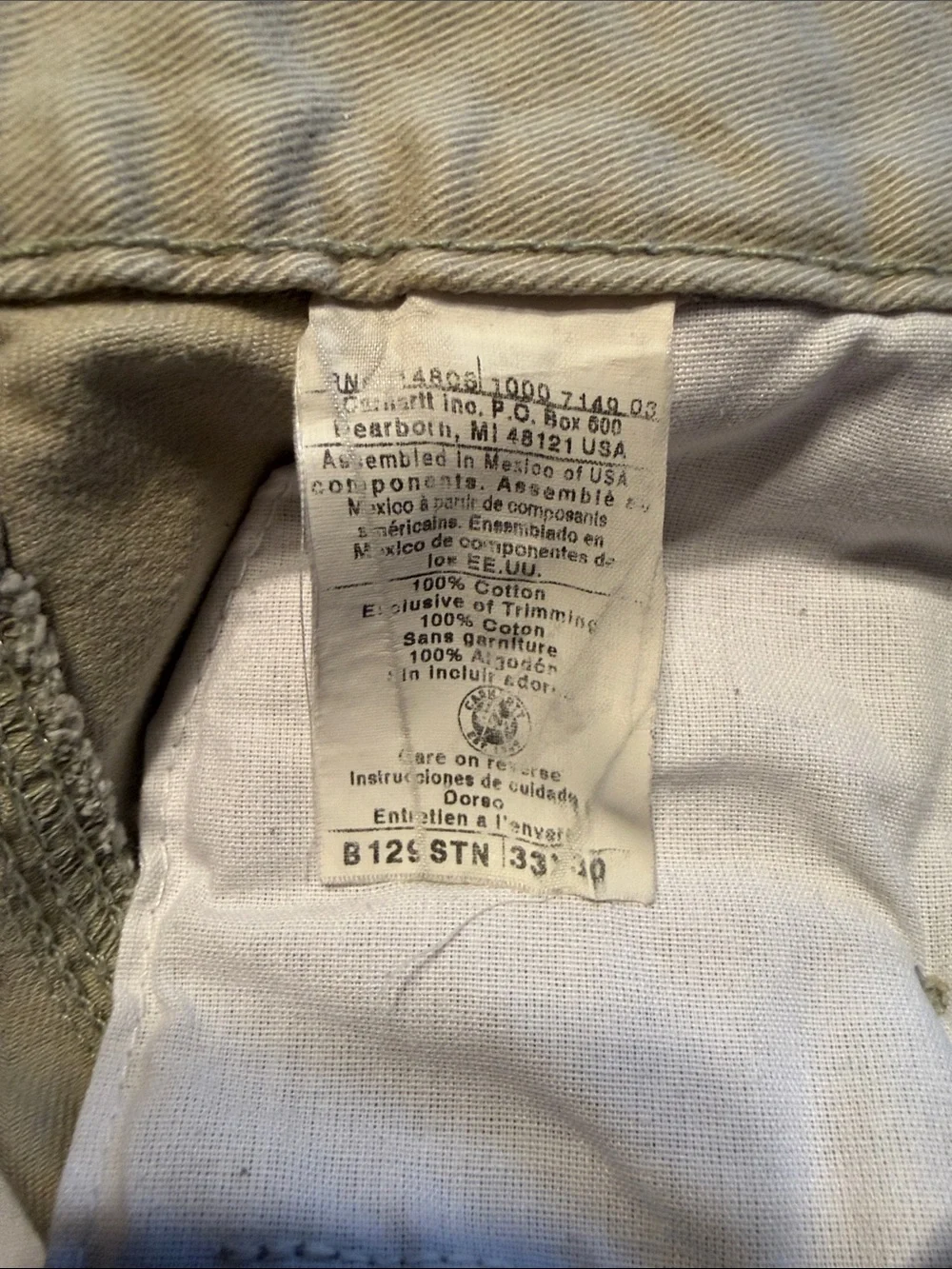 Carhartt Men's Khaki Pants - Classic Straight Fit